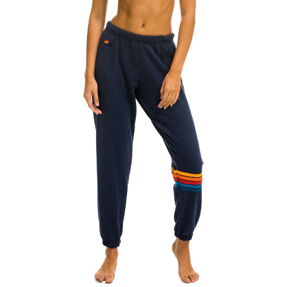 Aviator Nation Rainbow Stitch Sweatpants - Navy XL